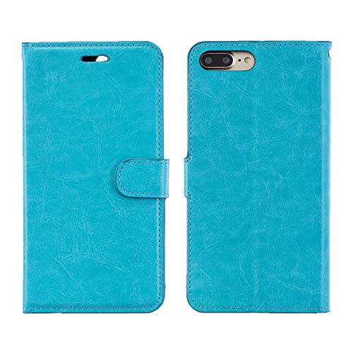 Classic Series 手帳ケース Apple iPhone 6 Plus / iPhone 7 Plus / iPhone 8 Plus 手帳型 ケース マグネット式 ストラップ付き スタンド機能 スマホケース 横開き PU革 カード入れ 財布型 カバー アップル あいふぉん 6+ / 7+ / 8+ iPhone6Plus iPhone7Plus iPhone8Plus 典雅 青