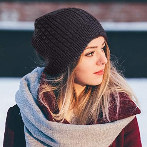 Amazon Brand - Eono Beanies Hat for Men Women Unisex Winter Cuffed Plain Hat Soft Warm Knitted Beanies Cap