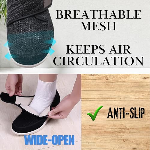 Image of Casual Orthopedic Extra-Wide Adjustable Shoes & Sneakers for Unisex Adults - Diabetic, Arthritis & Edema Support Footwear