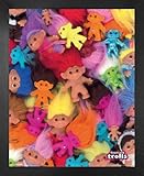trolls poster party Vidrio: Acrílico 1art1 Trolls Póster Mini con Marco (Madera DM) - Trolls (50 x 40cm)