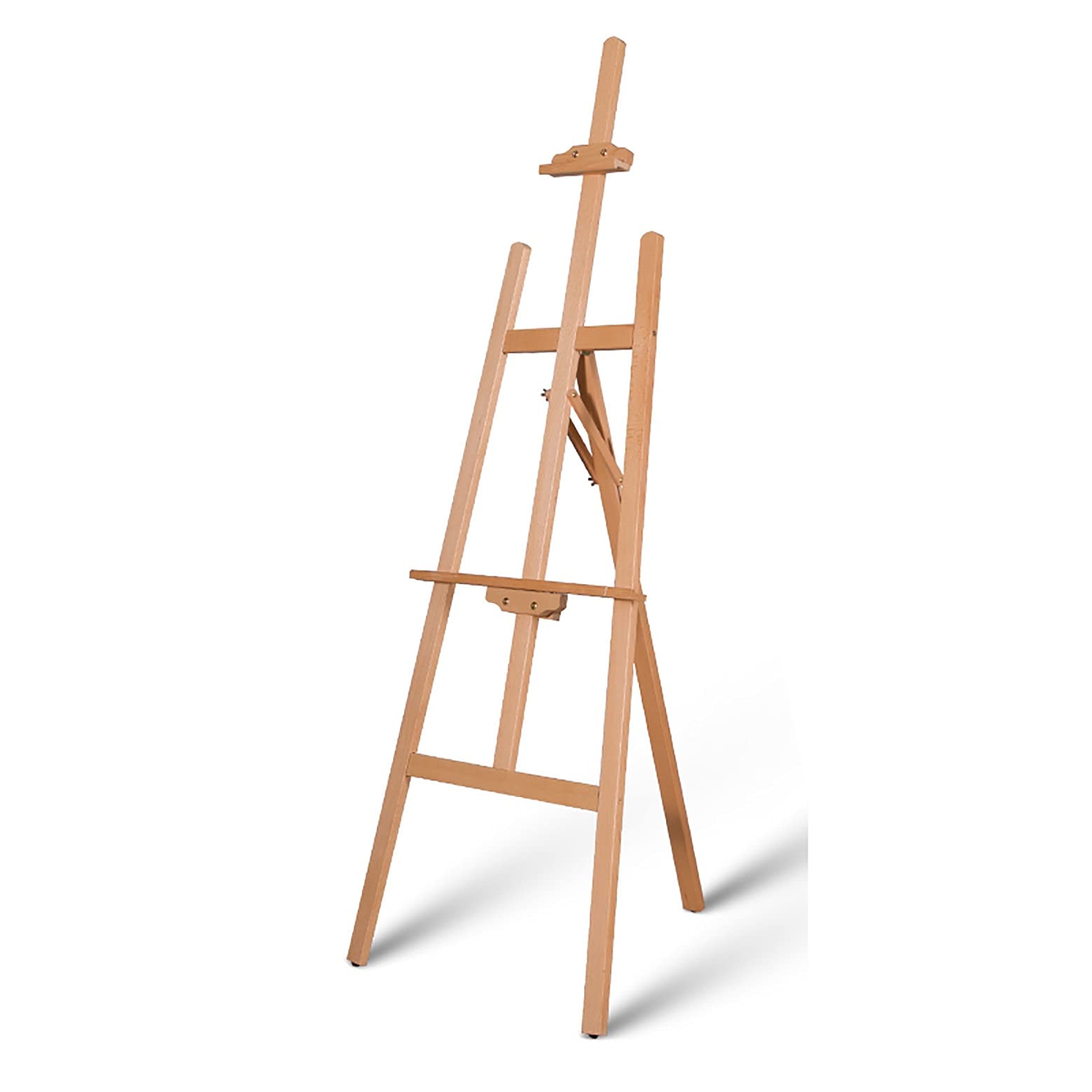 HADECOLL Strong And Durable Art Studio Easel- Adjustable Solid Wood Easel Stand- For Painting,Sketching,Display,Exhibition,And Art,Collapsible Floor Standing Students And Hobbyists,B-175Cm