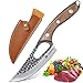 Qijieda Masterchef Cuchillos Cuchillos Profesionales - Cuchillo Deshuesador de Acero Inoxidable Forjado a Mano, Cuchillo Para Exteriores, Utilizado Para Procesar Verduras y Carne