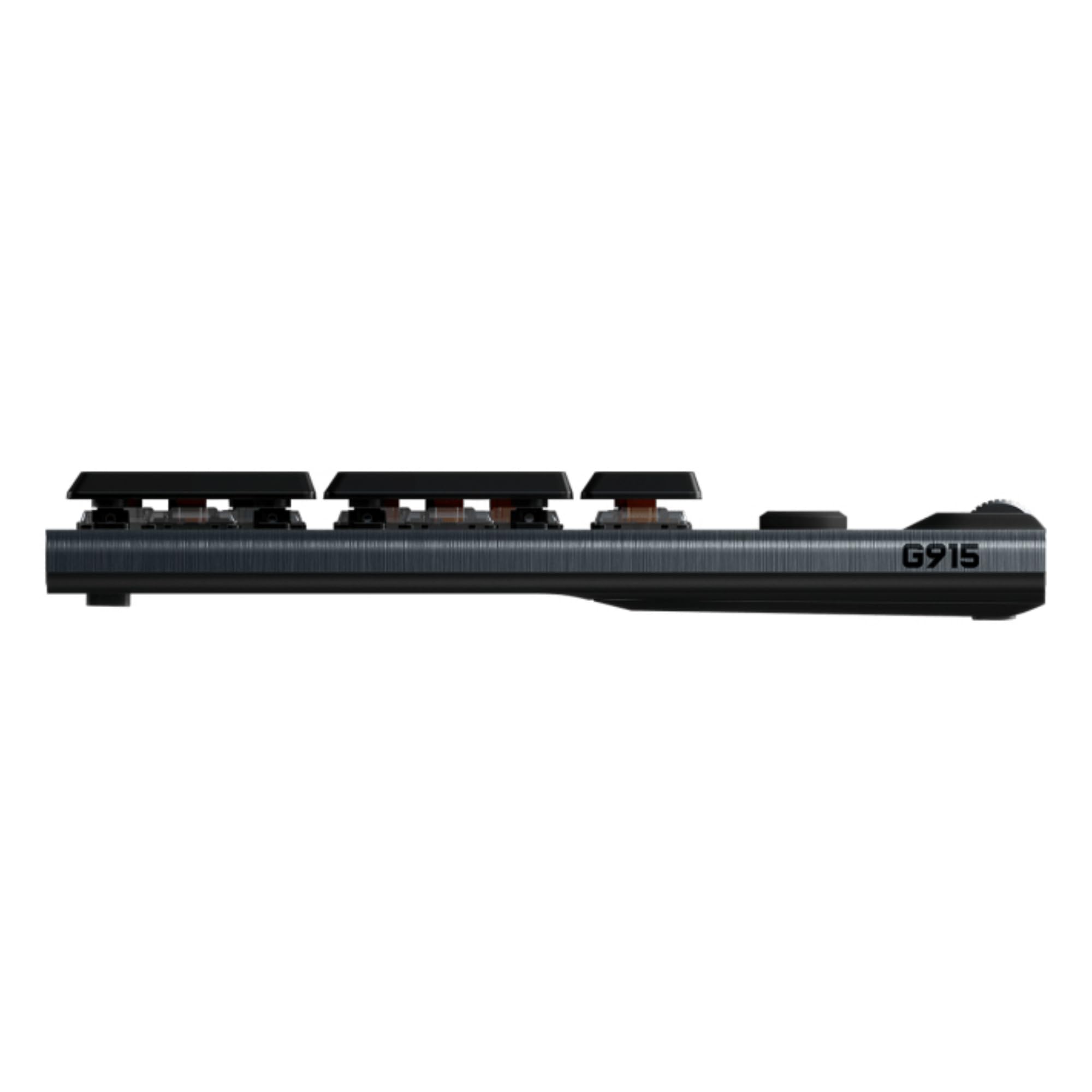 Logitech G915 LIGHTSPEED kabellose mechanische Gaming-Tastatur, Taktiler GL-Tasten-Switch, Französisches AZERTY Layout - Carbon