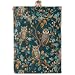 ICAAV Owl Tree Flannel Blanket 40x50in, Vintage Forest Throw with Brown Owls on Teal Botanical Branches, Soft Lightweight Blankets for Nature Lovers, Woodland Decor, Animal Gifts