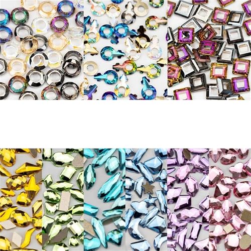 Lot de 100 strass en verre à dos plat pour customiser vos vêtements - 3
