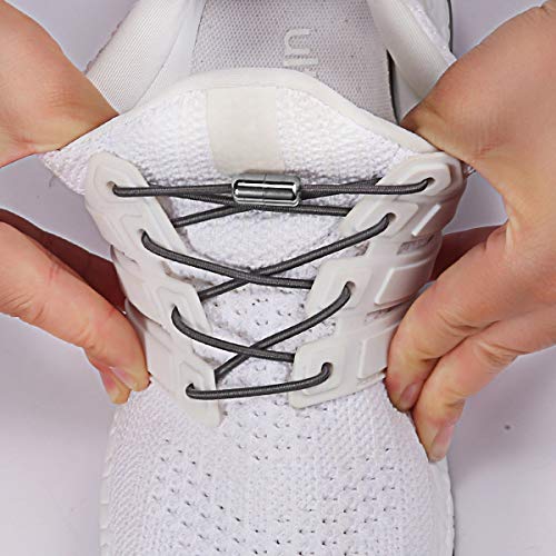 Elastic Shoe Laces - No Tie Shoelaces For All Adult And Kids Sneakers Fits Board Shoes And Casual Shoes (2 Pairs) #TOP2