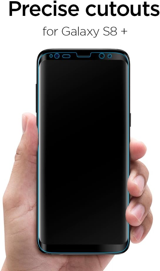 Spigen Glas.tR Curved Galaxy S8 Plus Screen Protector [ Tempered Glass ] [ Case Friendly ] for Samsung Galaxy S8 Plus