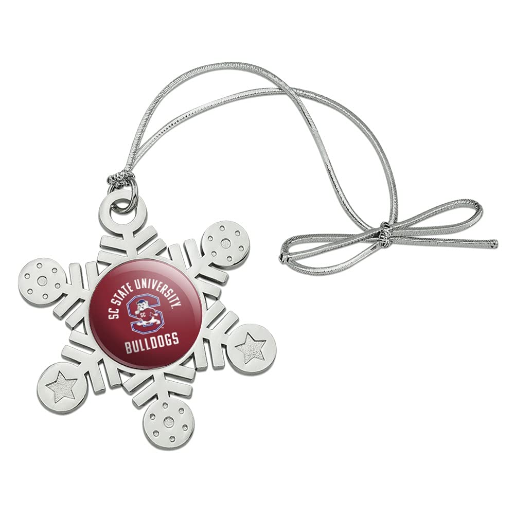 GRAPHICS & MORE South Carolina State Bulldogs Metal Snowflake Christmas Tree Holiday Ornament
