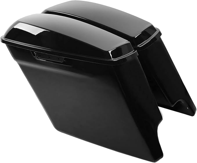Alforjas extensas TCMT 5" negras brillantes para Harley 2014-2024 miniatura 6