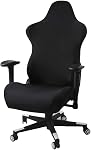 Ergonomic Office Computer Game Chair Slipcovers Stretchy Polyester Chair seat Cover for Reclining Racing Gaming Chair Protector Dark Grey(No Chair)