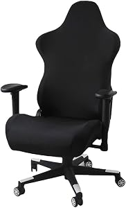 Ergonomic Office Computer Game Chair Slipcovers Stretchy Polyester Chair seat Cover for Reclining Racing Gaming Chair Protector Dark Grey(No Chair)