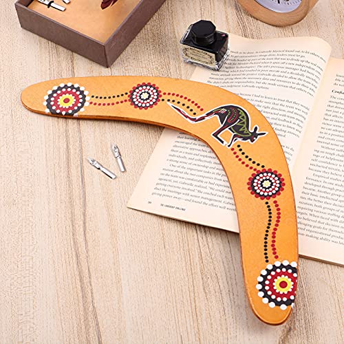 CLISPEED Bumerang für Kinder Erwachsene Leicht aus Holz Zurückzukehren um Bumerang mit Bunten Grafiken zu Erzeugen - Image 8