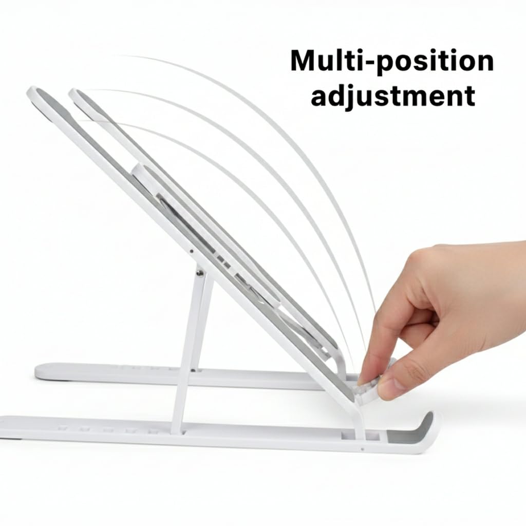 Pincho Supporto portatile da tavolo, pieghevole ventilato supporto per computer portatile, 6 angoli regolabile ascensore portatile portatile stand compatibile con MacBook Lenovo HP PC 10-15.6",