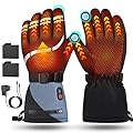 Youtelit Heated Gloves for Men Women, 3 Heating Levels Heated Work Gloves with Touchscreen, 7.4V/3200mAh Battery Rechargeable, Windproof & Waterproof Electric Glove for Hunting Motorcycle Skiing- L