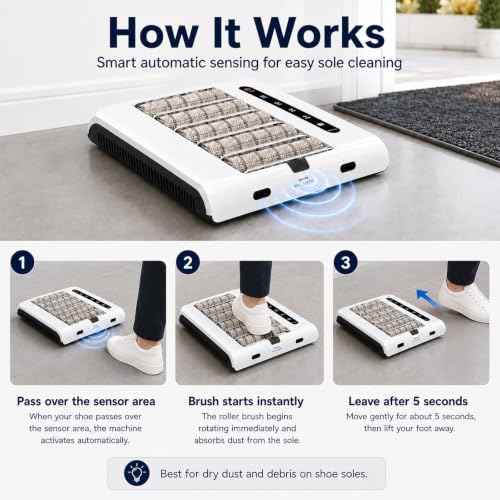 Limpiador automático de suelas con desinfección UV y sensor para el hogar y hostelería 5