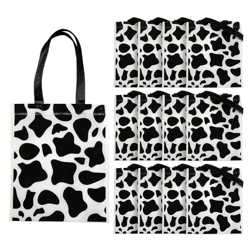 Fun Express Medium Cow Print Nonwoven Tote Bags - 10