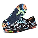 Suntapower Barfuss Wasserschuhe, Schnell trocknende Unisex-Sport-Aqua-Schuhe Leicht, langlebig und atmungsaktiv , Blau - EU 37