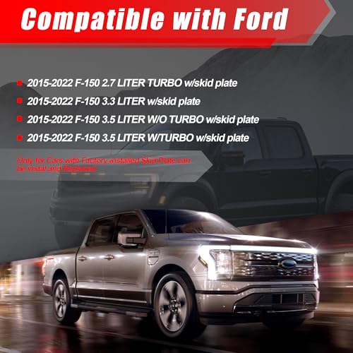 Image of 2025 Upgrade Transmission Skid Plate Compatible with 2015-2022 Ford F150 3D Manganese Steel Splash Panel Shield Replace OEM Diaper