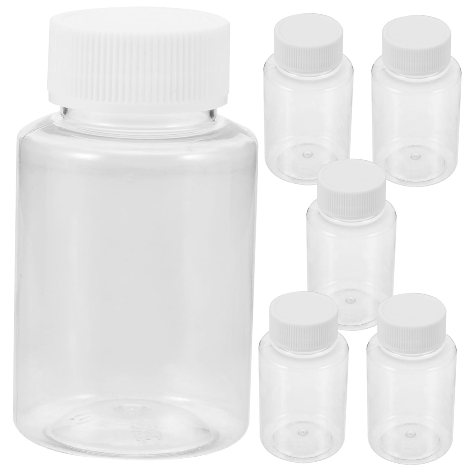 FUNOMOCYA 6 Pack Oil Sample Bottles 100ml Wide Mouth Reagent Bottles Caps Bulk Storage for Laboratory Use