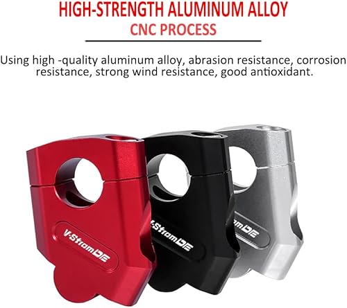 Miniatura 3 de Para V-STROM 800 DE VSTROM 800DE 2023 Manillar de motocicleta Elevador de Motocross Montaje Abrazadera Pit Bike Vstrom 800 (negro 1.102 in)