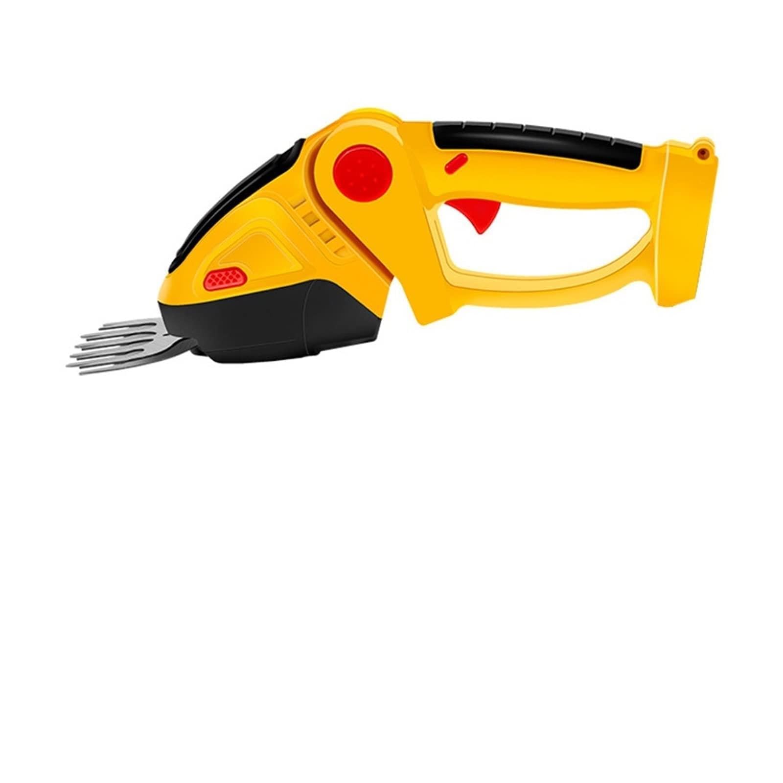 Tondeuse à gazon, 2 en 1 24V taille-haie électrique sans fil 20000 tr/min Rechargeable portable ménage arbuste désherbage élagage tondeuse outils de jardin(Yellow-D)