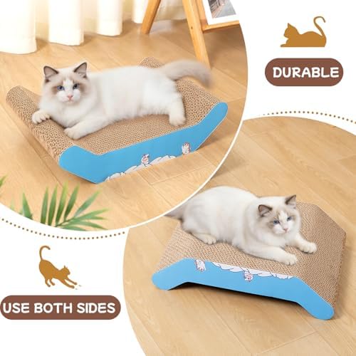 UUig Cardboard Cat Scratcher Bed 16.9” Cat Scratch Box with Pad — view 2