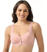 Wonholy Durable Daisy Bras for Older Women, Front Snap Padded Comfort Bra