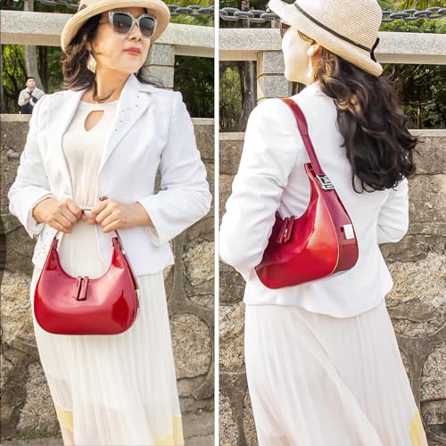 Bolso de hombro pequeño para mujer rojo estilo Y2K miniatura 6