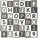 Tadpoles Soft EVA Foam 36Piece ABC Playmat Set, 74x 74 (36 Sq'), Grey/White, 36 Sq Ft