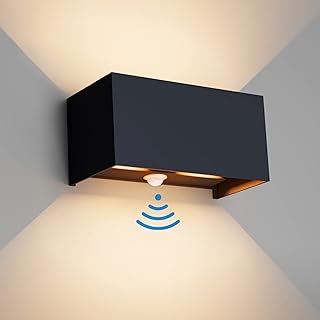 Klighten 24W Aussenlampe mit Bewegungsmelder, IP65,3000K Warmweiß Wandleuchte Außen/Innen, Einstellbarer Lichtstrahl außen...