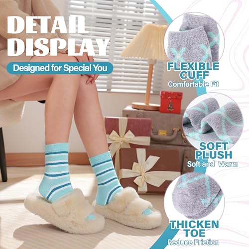 Image of Anlisim Fuzzy Socks for Women, Soft Comfy Cozy Fluffy Thick Winter Warm Fleece Slipper Socks
