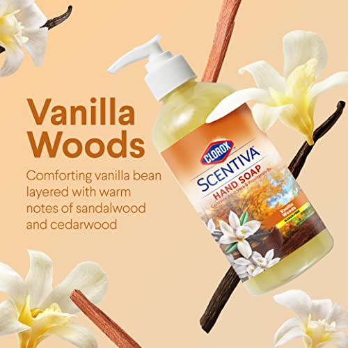 Clorox Scentiva Liquid Hand Soap | Vanilla Sandalwood 14 Oz Liquid Hand Wash With Aloe Vera & Vitamin B5 | Bleach-Free Scented Hand Soap For Kitchen Or Bathroom #TOP2
