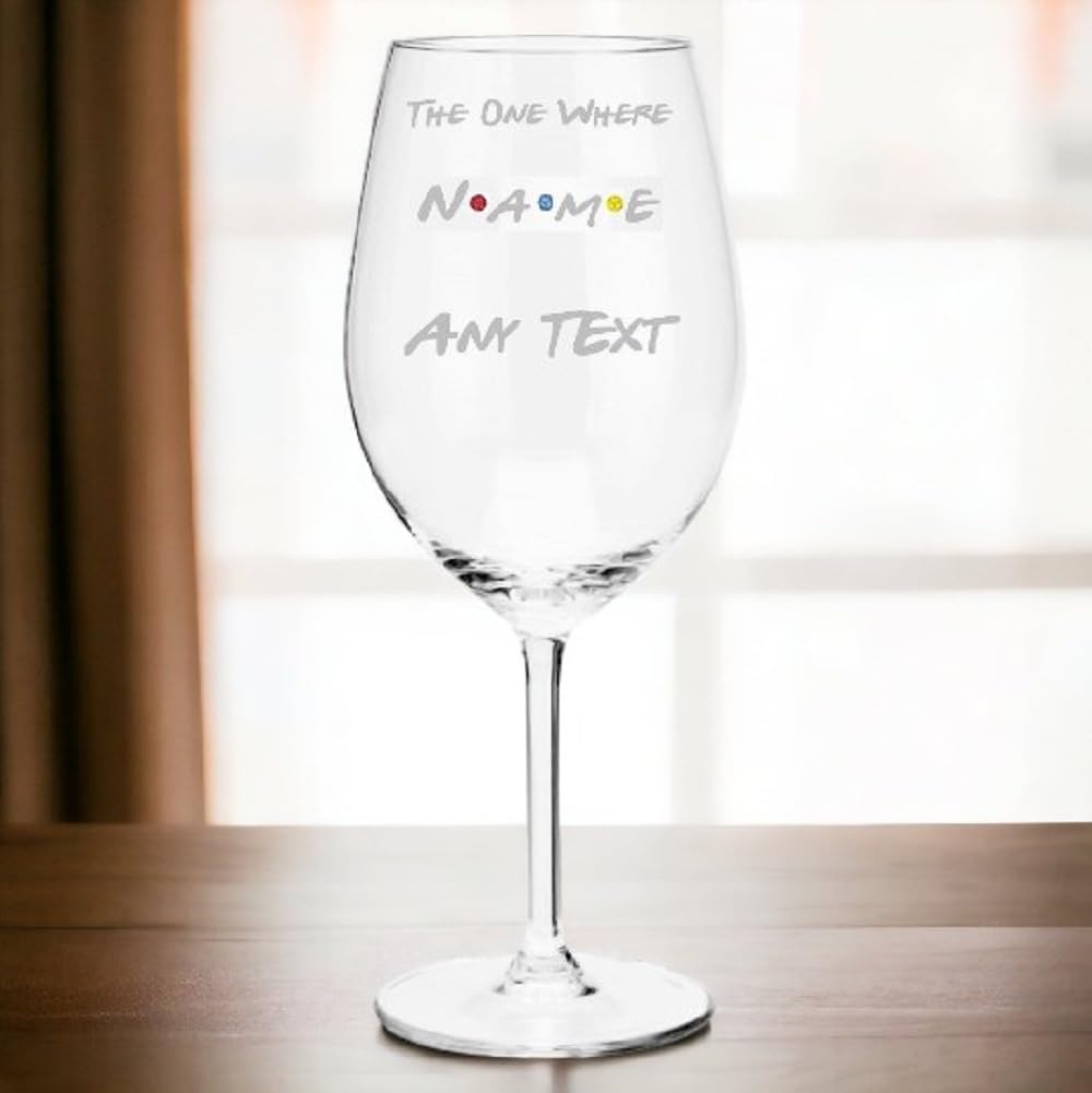 Verre à vin personnalisé Friends pour vos soirées télé et apéritifs