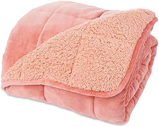 LIVIVO Weighted Blanket 6.8kg For Adults - 120x180cm - Reversible Therapy Gravity Sherpa Throw Blankets Anti-Anxiety, Insomnia, Stress Relief, Cotton with Premium Glass Beads
