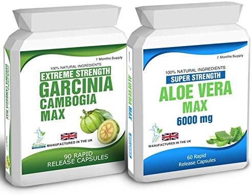 90 Garcinia Cambogia & 60 Aloe Vera Colon Cleanse Weight Loss Diet Capsules Dieting Tips