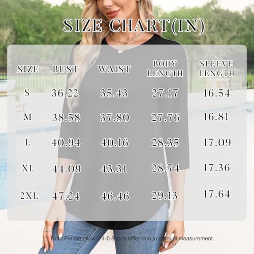 OFEEFAN Women's Pleated Tops 3/4 Sleeve - 40% Off - Image 5