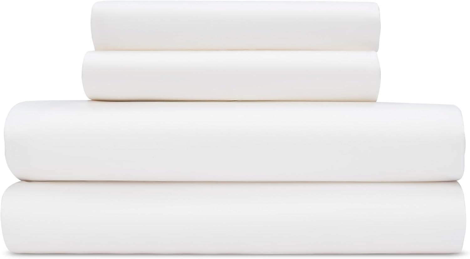 Pure Beech Modal Sateen Sheet Sets – 400TC Cooling Sheets - Buttery Soft, Luxurious Sateen Sheets from Beechwood (Ivory White, Queen)