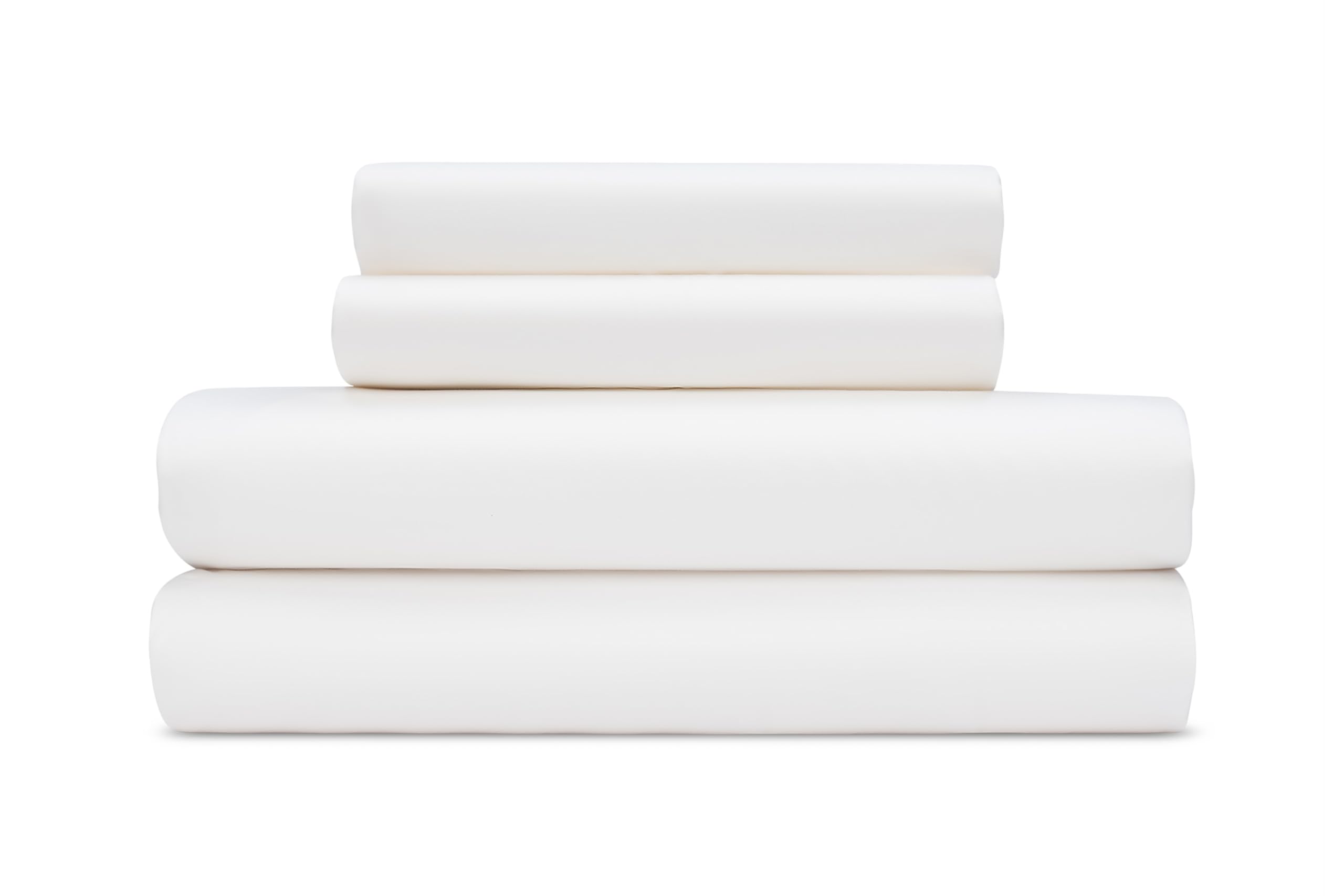 Pure Beech Modal Sateen Sheet Sets – 400TC Cooling Sheets - Buttery Soft, Luxurious Sateen Sheets from Beechwood (Ivory White, Queen)