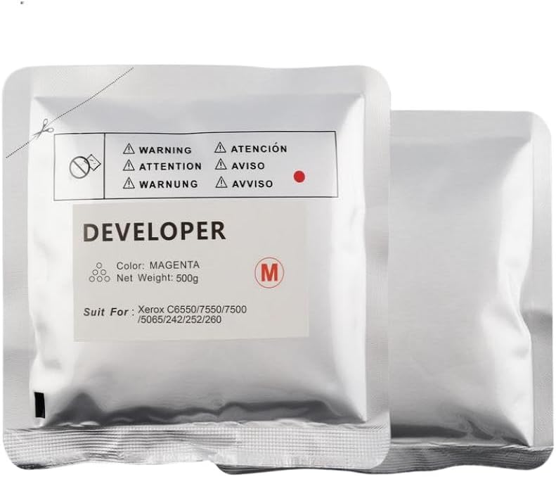 Compatible 500g C6550 Developer Powder C6550 Compatible with Printer Models DC DocuColor 7550 7500 5065 242 252 260(1pcs Cyan 500G)