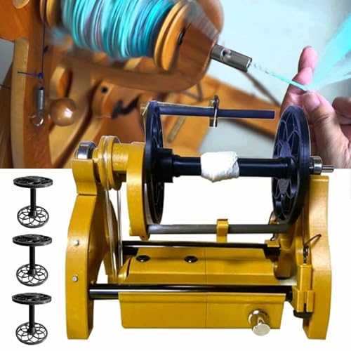 Elektryczne koło spinningowe, mini wełniane koło spinningowe – przełączanie do przodu / do tyłu, maksymalna prędkość 800 obr./min, nośność 113 g, idealne do skręcania włókien wełnianych, w zestawie z