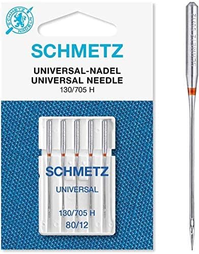 50 Schmetz Universal Sewing Machine Needles - Size 80/12 - Box of 10 Cards