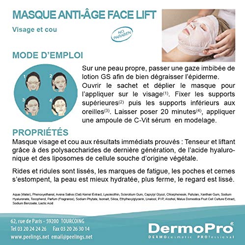 Anti-Falten Maske für Gesichts & Hals. Bewährte Ergebnisse (5 Einheiten)