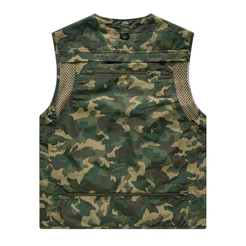 Men's & Youth Outdoor Fishing Vest,Khaki Camo Work Safari Travel Photography Vests,Family Matching Hiking Waistcoat,XL(US XS)2