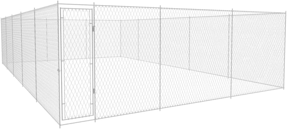 vidaXL Outdoor Dog Kennel Galvanised Steel 950x570x185 cm