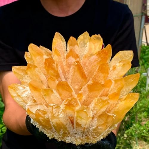 Cuarzo fantasma amarillo exclusivo de coleccion de 600g 4
