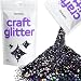 Hemway Craft Glitter 100g 3.5oz Extra Chunky 1/24" 0.040" 1MM (Black Holographic)