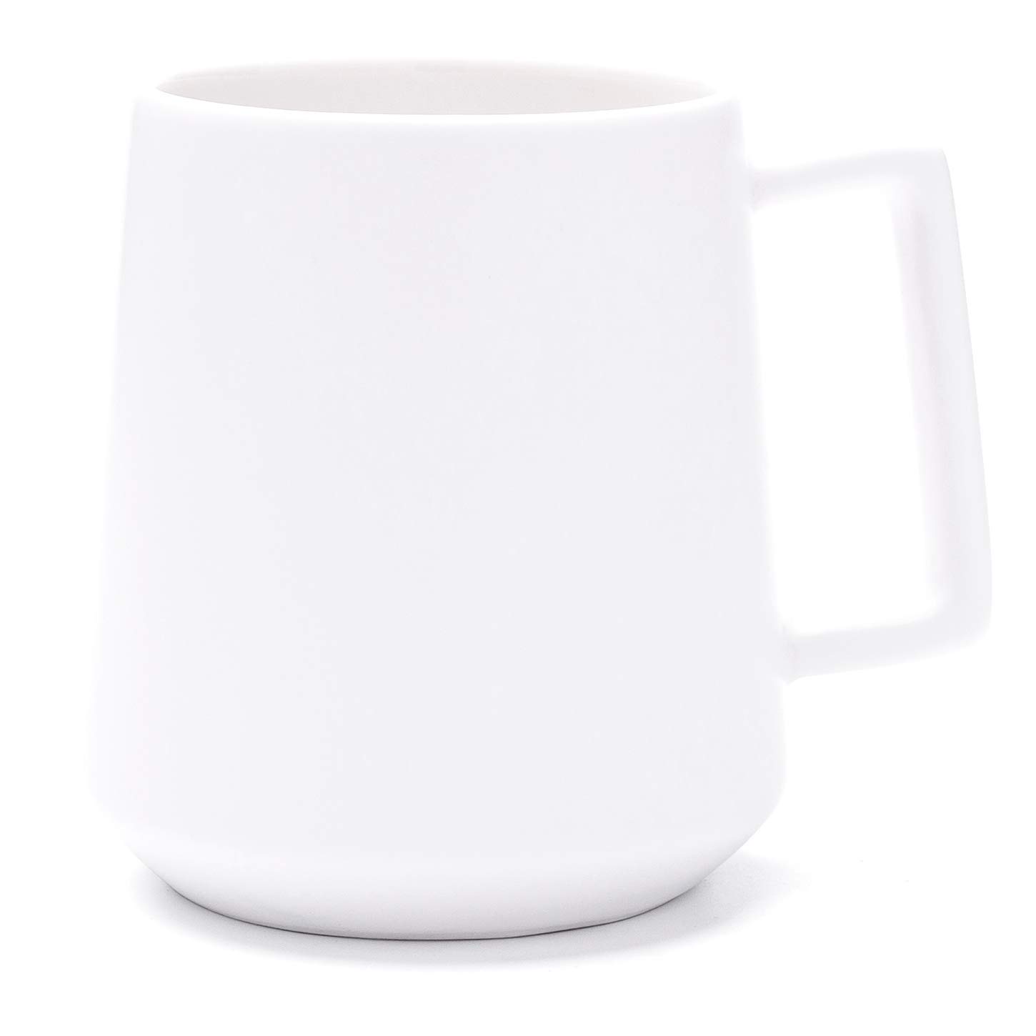 CSM Supply Glossy Finish Sleek Modern Design 16 Fluid Ounces White Mug (1 Mug) - Stain Free - Thick Grade A Quality Ceramic – Foam Box Packaging