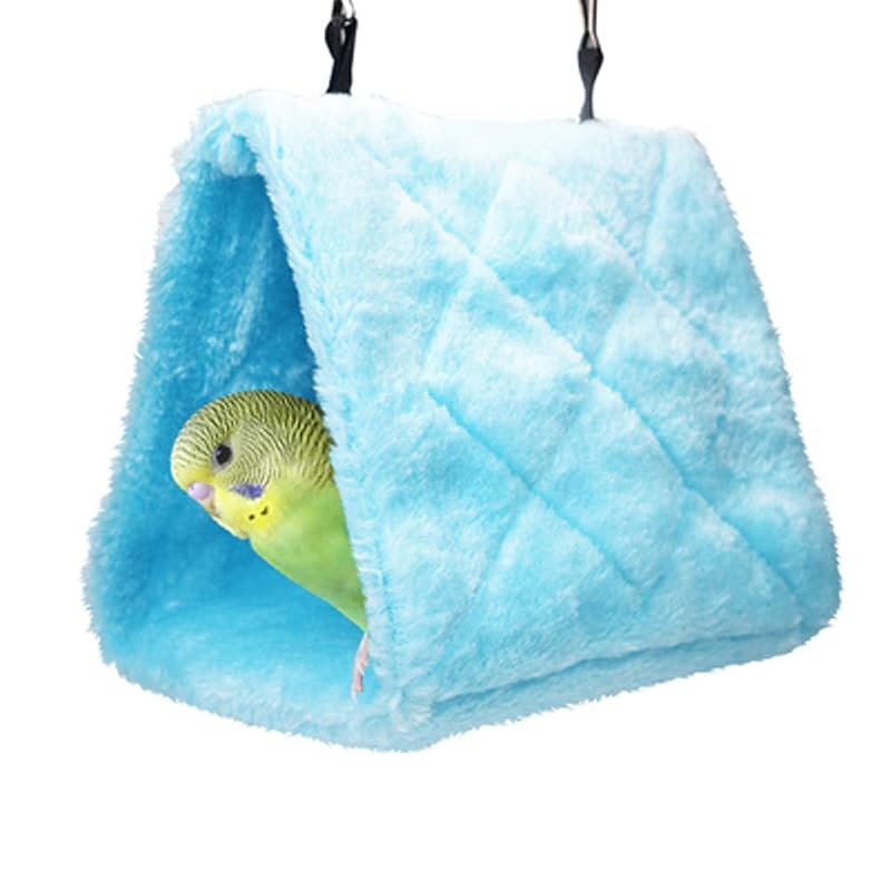 Ninho para aves tipo toca suspensa de pelúcia Cdycam, Pequeno, Azul