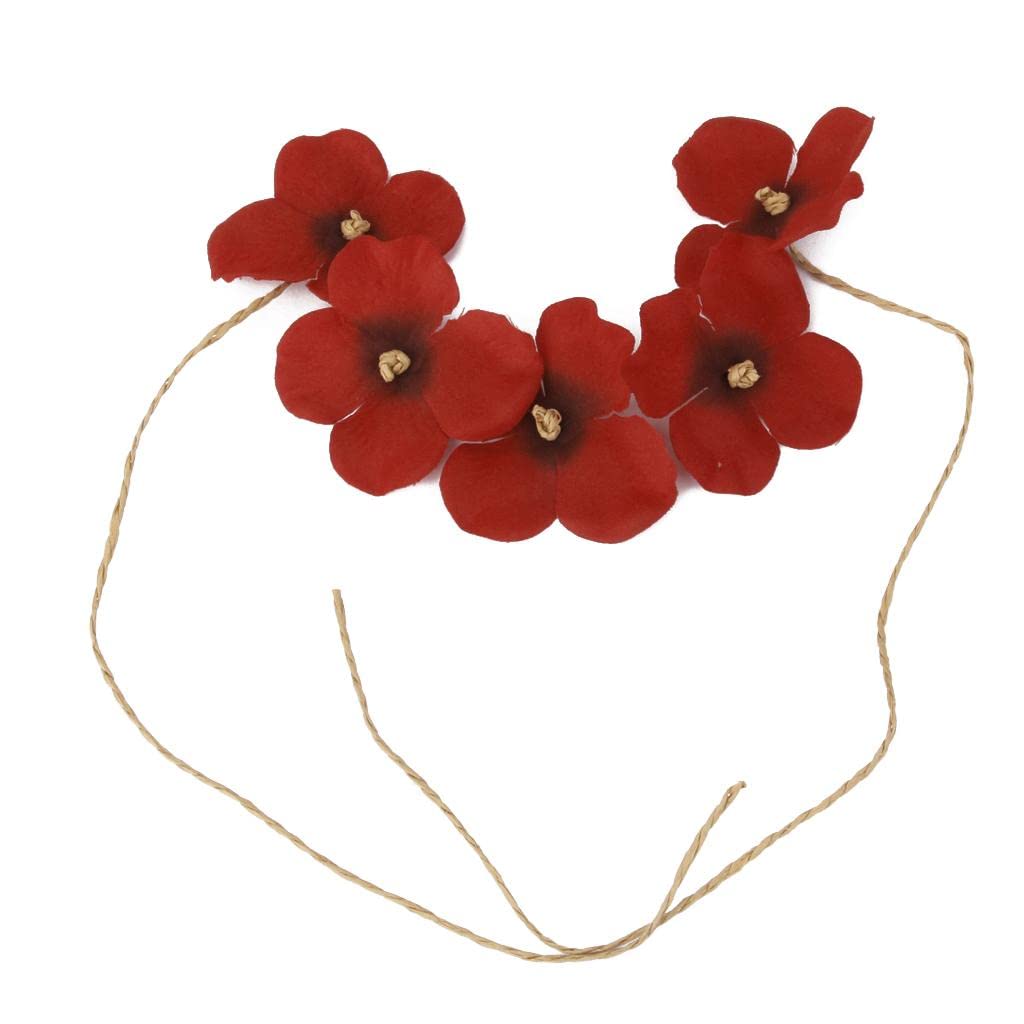 BAZPUR MART®Wedding Bridemaid Flower Girl Wrist Flower Red