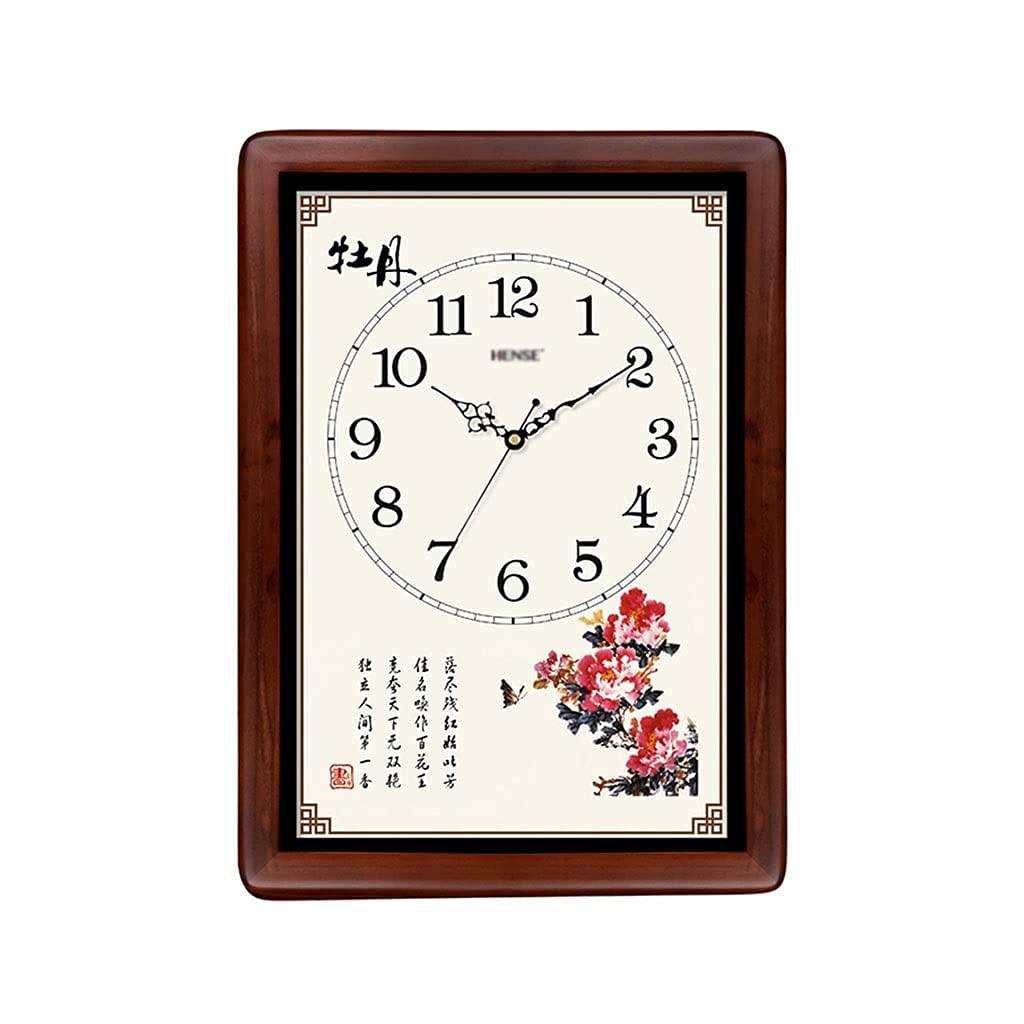 Horloge muette en bois de style rétro pour en finir avec le bruit du tic-tac au salon